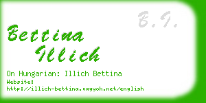 bettina illich business card